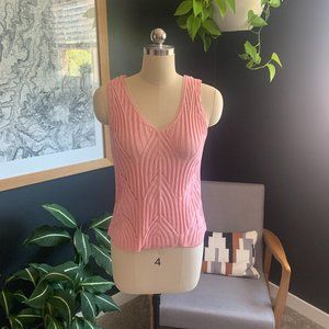 Pink sweater sleeveless top - M